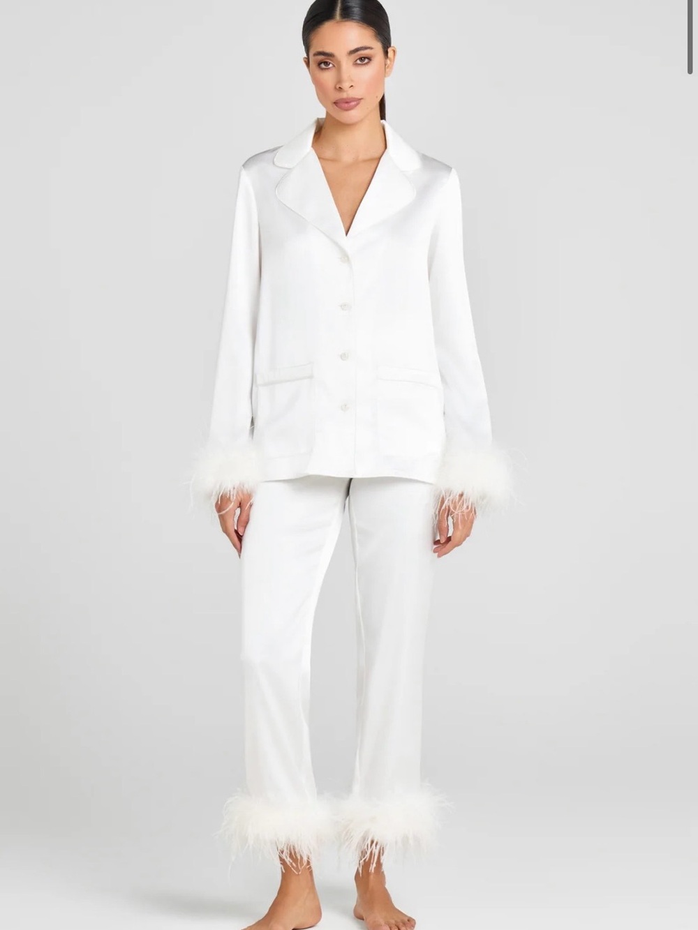 NADINE MERABI Darcie White Pajamas